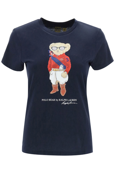 Shop Polo Ralph Lauren Jockey Polo Bear T-shirt In Blue