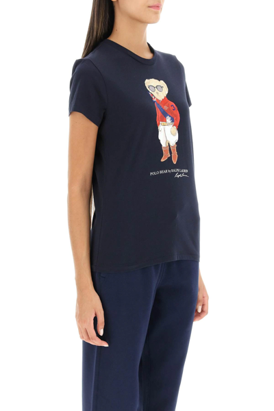 Shop Polo Ralph Lauren Jockey Polo Bear T-shirt In Blue