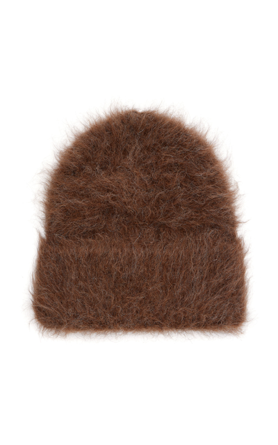 Shop Totême Women's Alpaca-blend Knit Beanie In Brown