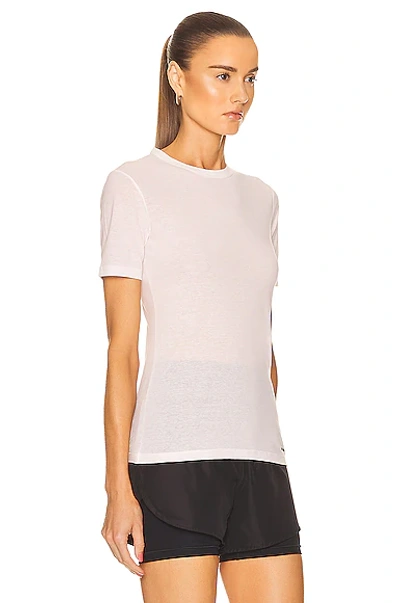 Shop Jil Sander Short Sleeve Logo T-shirt In Optic White