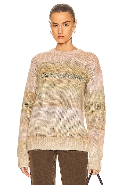 Shop Acne Studios Pullover Sweater In Warm Beige & Multi