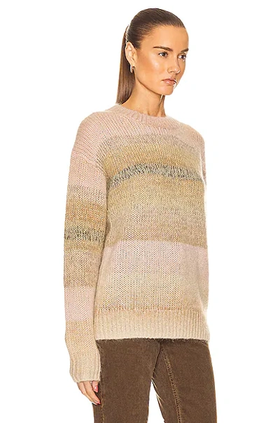 Shop Acne Studios Pullover Sweater In Warm Beige & Multi