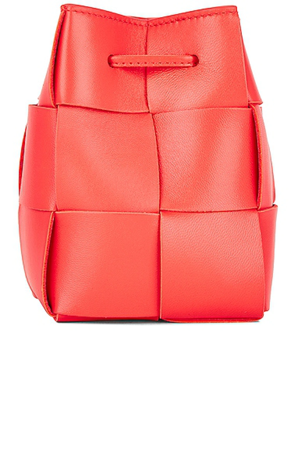 【BOTTEGA VENETA】Small Leather Cassette Bucket Bag Sunburst Bottega Veneta Small Cassette Bucket Bag in Sunburst & Gold