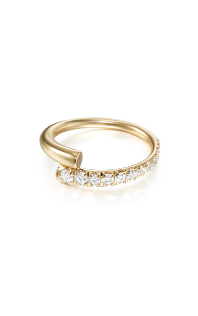 Shop Melissa Kaye Lola 18k Yellow Gold Diamond Pinky Ring