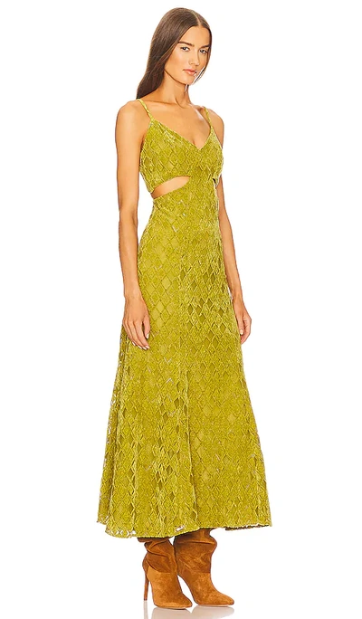 Shop House Of Harlow 1960 X Revolve Francia Maxi Dress In Chartreuse Green