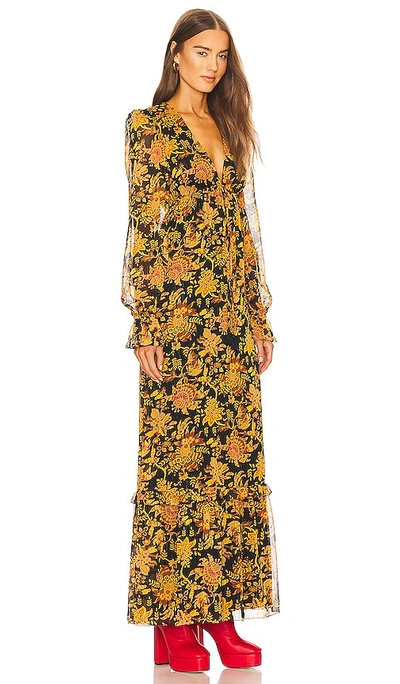 Shop House Of Harlow 1960 X Revolve Labeaux Maxi Dress In Black Multi