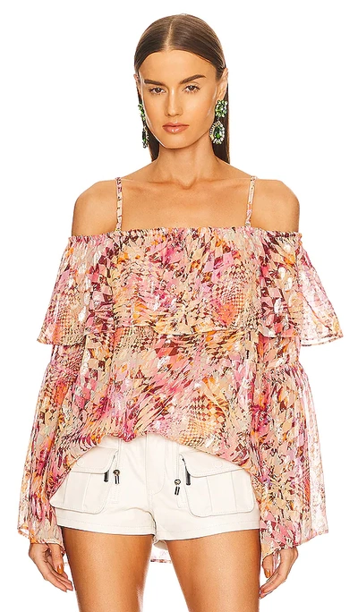 Dundas X Revolve Luna Top In Optic Geo
