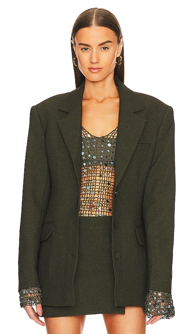 Shop Aya Muse X Revolve Oversized Blazer In Olive Green