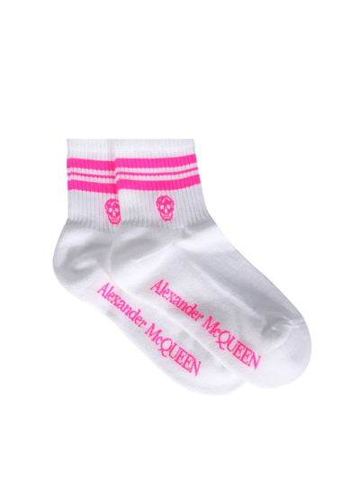 Shop Alexander Mcqueen Women's White Socks