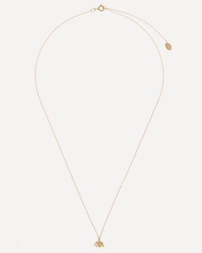 Alex Monroe 18ct Gold Teeny Tiny Elephant Pendant Necklace In Gold