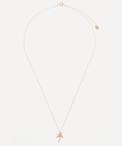 Alex Monroe 18ct Gold Teeny Tiny Palm Tree Pendant Necklace In Gold