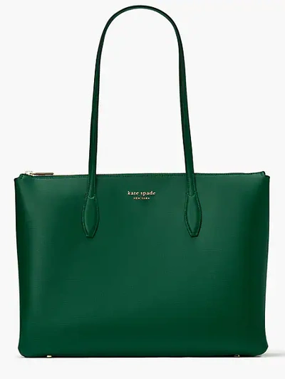 Shop Kate Spade All Day Large Zip-top Tote In Arugula