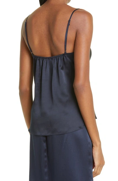 Shop Twp Perfect Silk Satin Camisole In Midnight