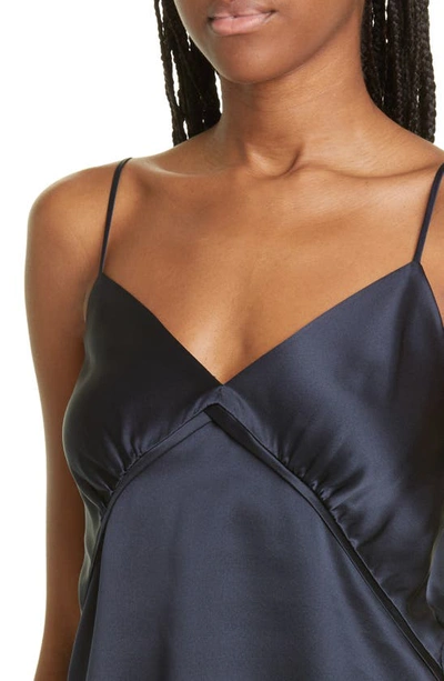 Shop Twp Perfect Silk Satin Camisole In Midnight