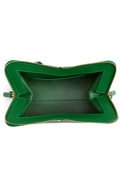 Shop Mansur Gavriel Mini M Frame Leather Shoulder Bag In Grass