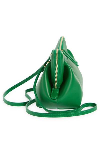 Shop Mansur Gavriel Mini M Frame Leather Shoulder Bag In Grass