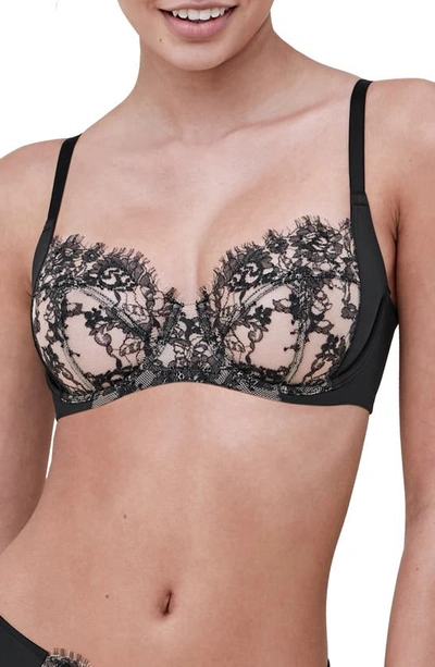 Skarlett Blue Entice Underwire Full Coverage Bra In Black / Nylon