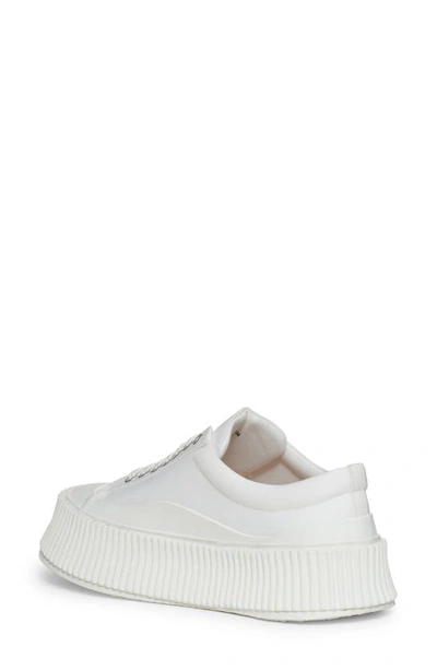 Shop Jil Sander Recycled Canvas Creeper Sneaker In Optic White