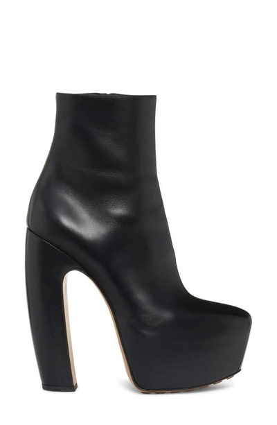 Shop Bottega Veneta Platform Ankle Boot In Black