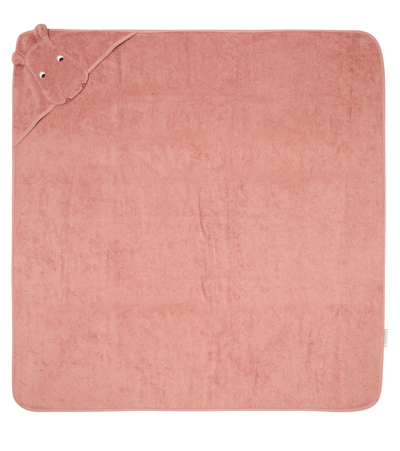 Shop Liewood Augusta Hooded Towel In Hippo/dusty Raspberry Mix