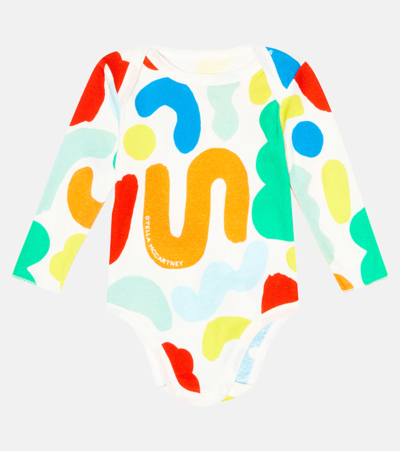 Stella Mccartney Baby Set Of 2 Cotton Bodysuits In White/multicolor