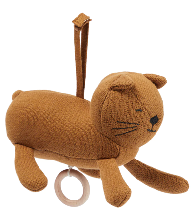 Shop Liewood Baby Angela Cotton Music Mobile In Cat / Golden Caramel Mix