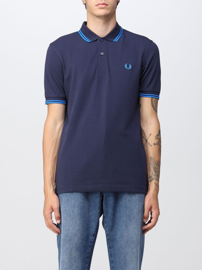 Shop Fred Perry Polo Shirt  Men In Blue 1