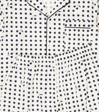 Shop Bonpoint Dormeur Polka-dot Cotton Pajamas In Po Ecru