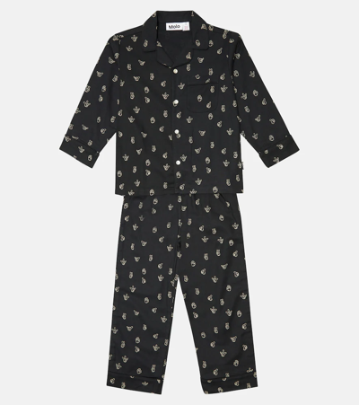 Molo Lex Printed Cotton Pajama Set In Firendly Hands