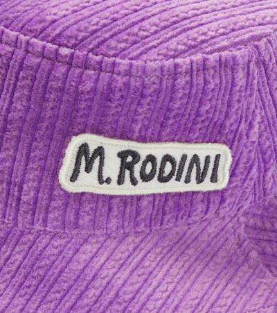Shop Mini Rodini Corduroy Bucket Hat In Purple