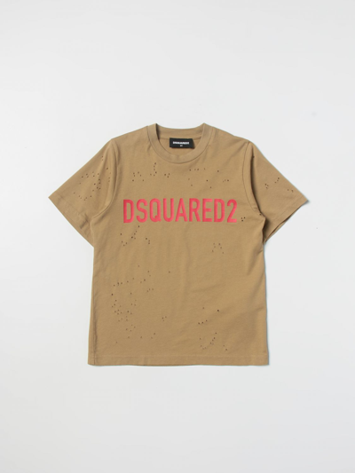 Shop Dsquared2 Junior T-shirt  Kids In Brown
