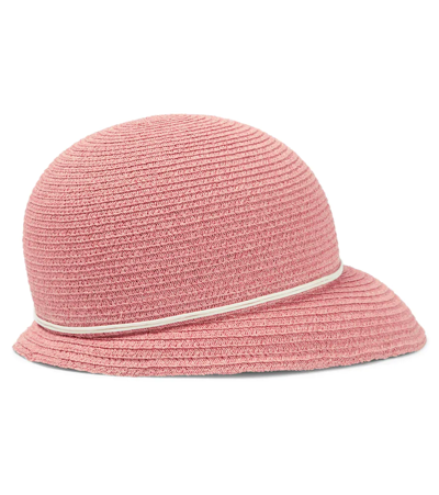 Shop Maison Michel Straw Hat In Old Pink