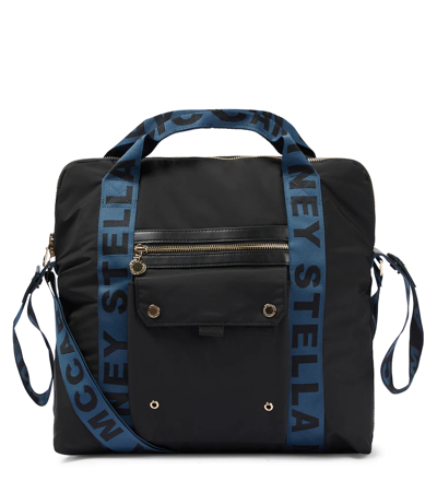 Shop Stella Mccartney Logo Changing Bag In Nero