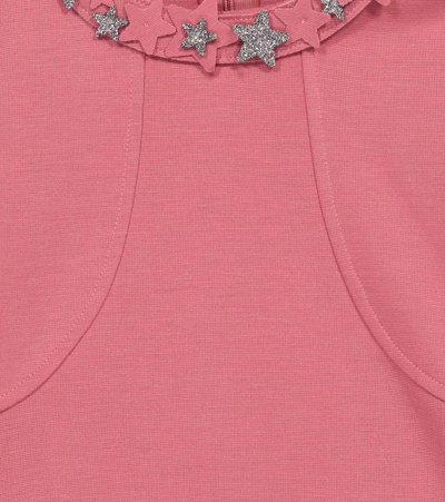 Il Gufo Embellished Dress In Wild Strawberry