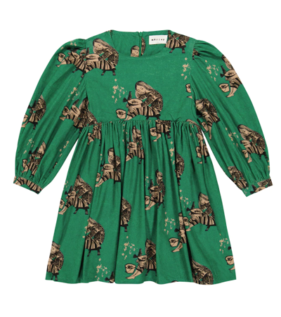 Shop Morley Radar Maiden Printed Cotton Dress In Green