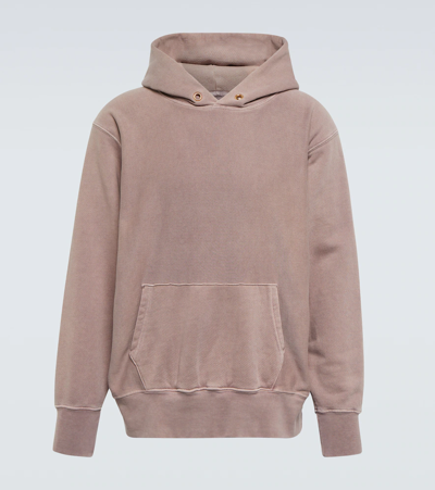 Shop Les Tien Cotton Jersey Hoodie In Washed Lavender Haze