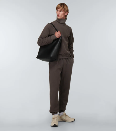 Les Tien Cotton Jersey Sweatpants In Vintage Black
