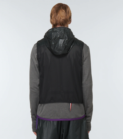 Shop Moncler Zip-up Fleece Sweater With Vest In Antracite