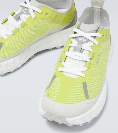 Shop Norda 001 M22 Trail Running Shoes In Suplhur Lime/grey