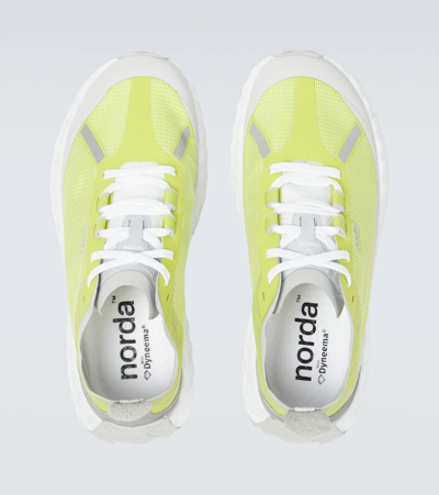 Shop Norda 001 M22 Trail Running Shoes In Suplhur Lime/grey