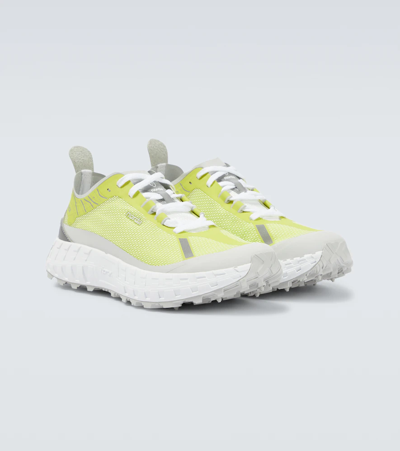 Shop Norda 001 M22 Trail Running Shoes In Suplhur Lime/grey