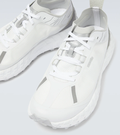 Shop Norda 001 Trail Running Shoes In White/grey