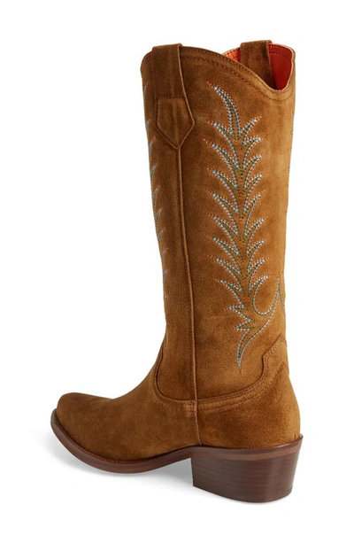 Penelope Chilvers Goldie Embroidered Cowboy Boot In Peat