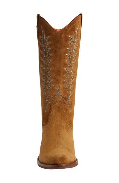 Shop Penelope Chilvers Goldie Embroidered Cowboy Boot In Peat