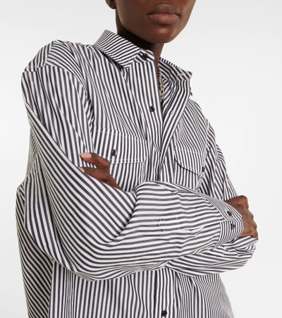 Shop Wardrobe.nyc Wardrobe. Nyc Oversized Striped Cotton Shirt In White