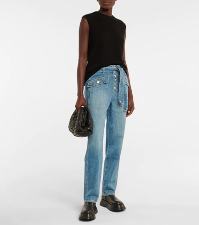 Shop Veronica Beard Rinley High-rise Cropped Jeans In Durango