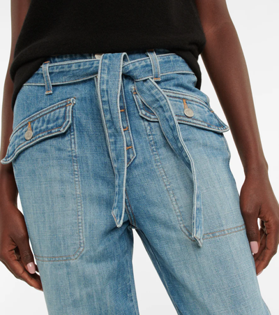 Veronica Beard Rinley High-rise Cropped Jeans In Durango