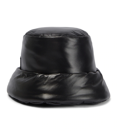 Shop Versace Logo Bucket Hat In Nero