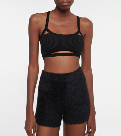 Shop Jacquemus Le Short Neve Shorts In Black