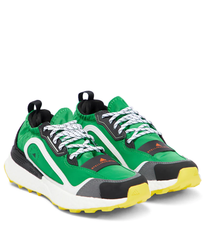 Shop Adidas By Stella Mccartney Outdoorboost 2.0 Sneakers In Green/ftwr White/yellow